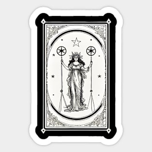 Themis Tarot Card Astrology Occult Mystical Sticker